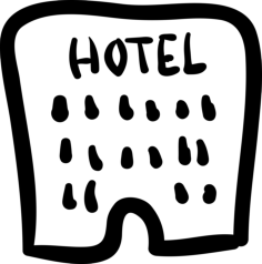 Hotel Commercial Architecture Building Laser Cut Svg File, Free Vectors File